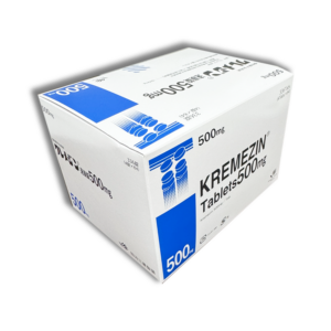 KREMEZIN Rapid Disintegration Tablets 500mg one box Oblique image