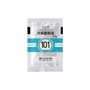 101 TSUMURA Shomakakkonto Extract Granules 2.5g　Front of one sachets　