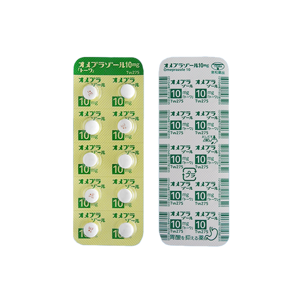 Image of the PTP (blister) sheet for OMEPRAZOLE TABLETS 10 mg "TOWA"