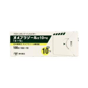 Front image of the OMEPRAZOLE TABLETS 10 mg "TOWA" package (100 tablets)
