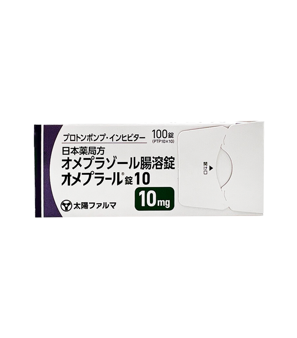 Front image of the OMEPRAL Tablets 10 box (100 tablets)