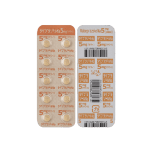 Image of the PTP (blister) sheet for RABEPRAZOLE Na Tablets [SAWAI] 5 mg