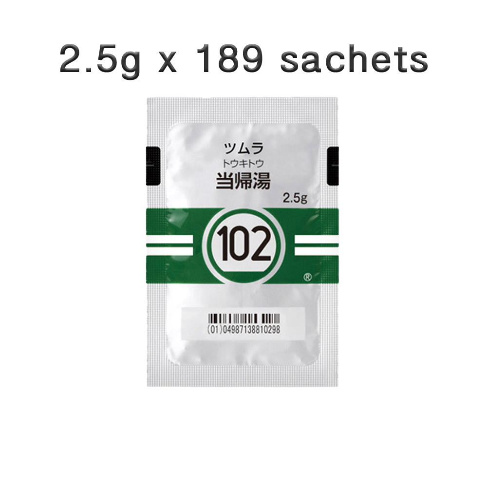 102 TSUMURA Tokito Extract Granules 2.5g Front of 189 sachets
