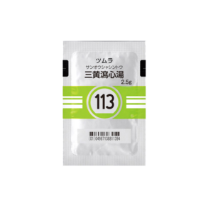 113 TSUMURA San'oshashinto 2.5g Front of one sachets